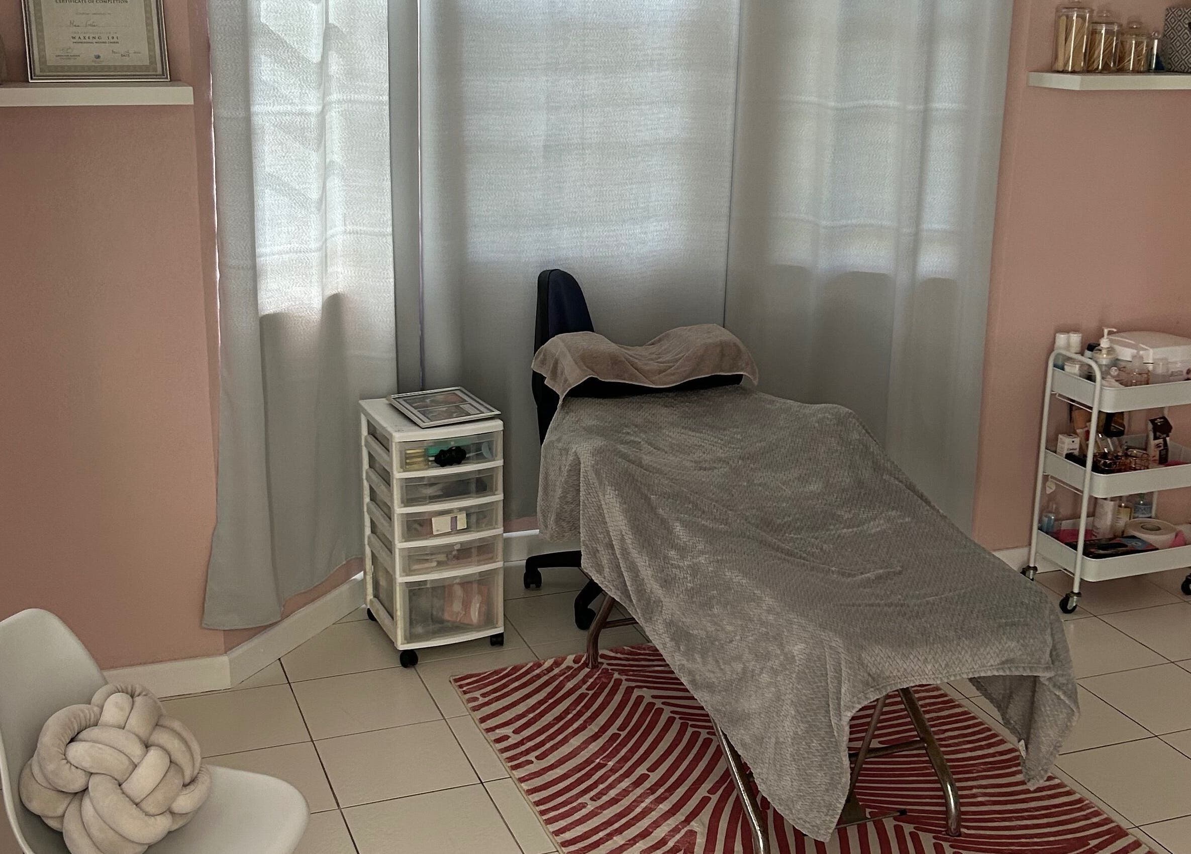 Relaxing treatment room at Bare Faced Beauty, Bridgetown, Saint Michael, BB featuring cozy ambiance.