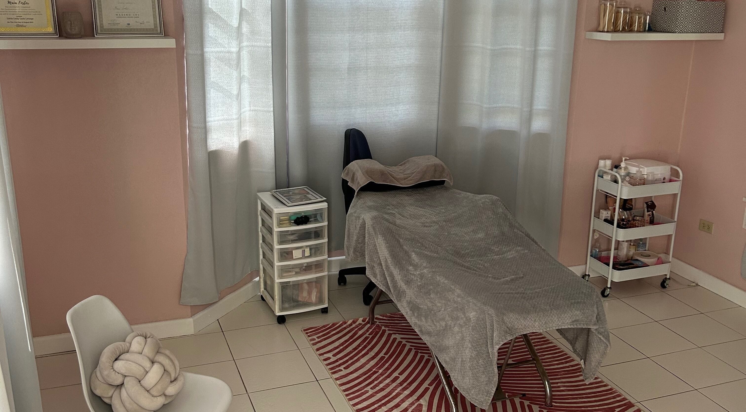 Relaxing treatment room at Bare Faced Beauty, Bridgetown, Saint Michael, BB featuring cozy ambiance.