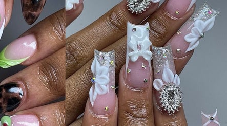 Luxurious 3D floral and rhinestone nail art at Nails by Jaiden, Cape Town, Western Cape, ZA.