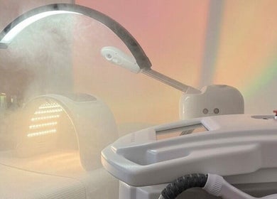 Revitalizing LED therapy setup at Club Love Yourself, London, England, GB offers a relaxing wellness experience.