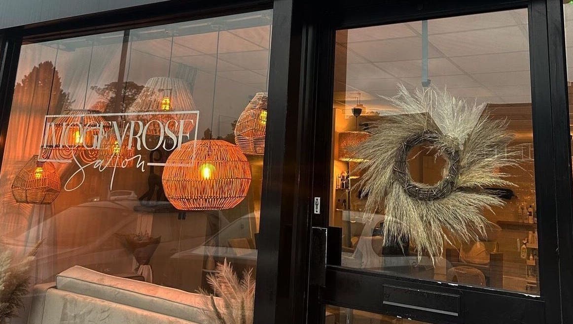 Stylish entrance of LJW Brows in Stoke-on-Trent, England, GB with warm, ambient lighting.