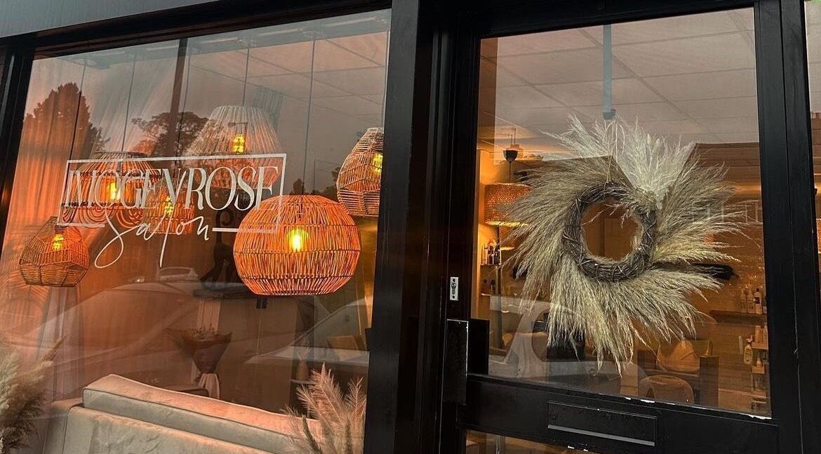 Stylish entrance of LJW Brows in Stoke-on-Trent, England, GB with warm, ambient lighting.