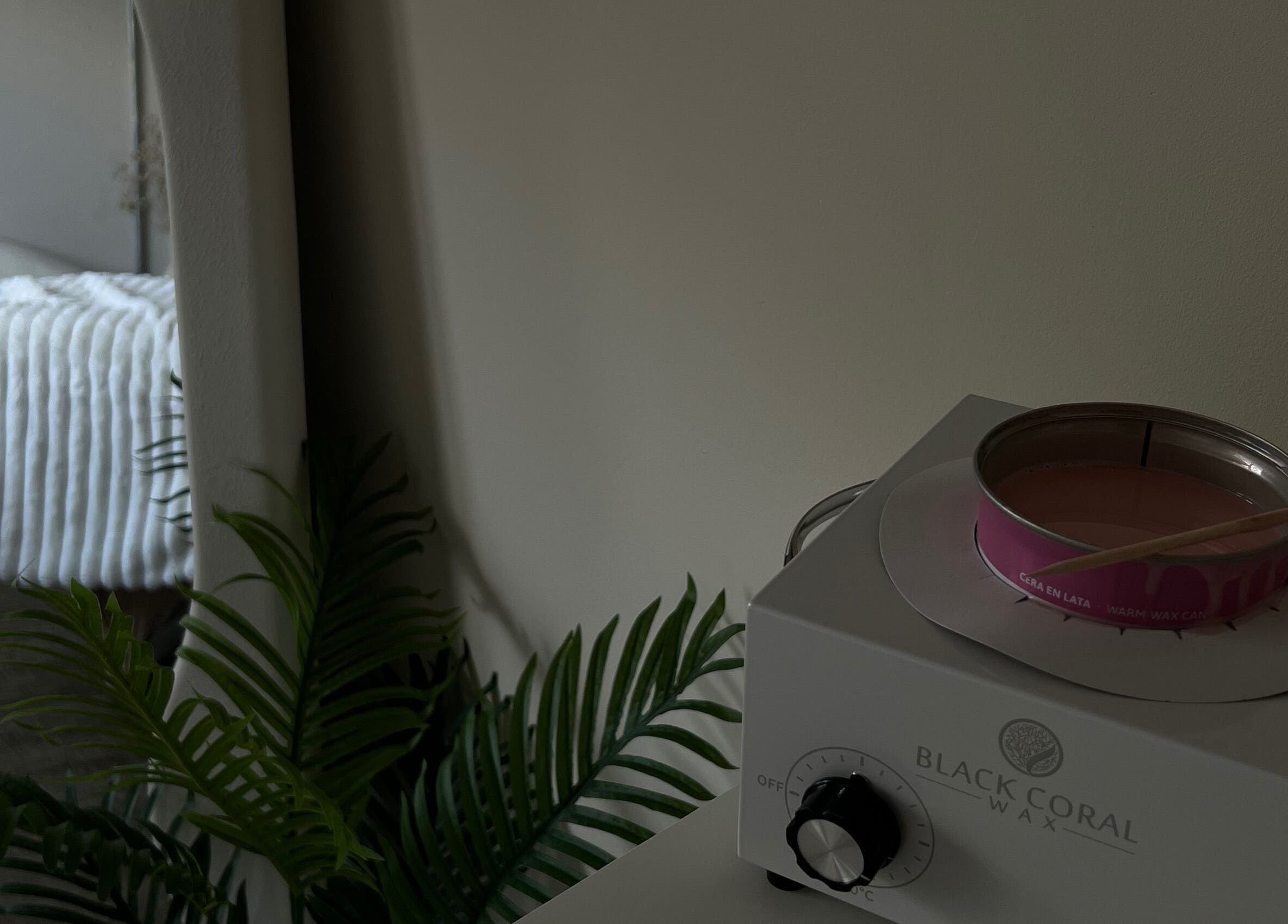 Waxing station with luxurious chair at LJW Brows, Stoke-on-Trent, England, GB. Perfect for beauty treatments.