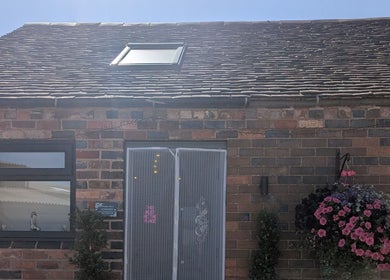 Exterior of The Beauty Barn at Pinwall, Atherstone, England, showcasing rustic charm.