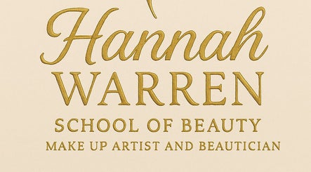 Elegant logo of Pretty By Hannah Giles, Banbury, England, GB, in gold lettering on a cream background.