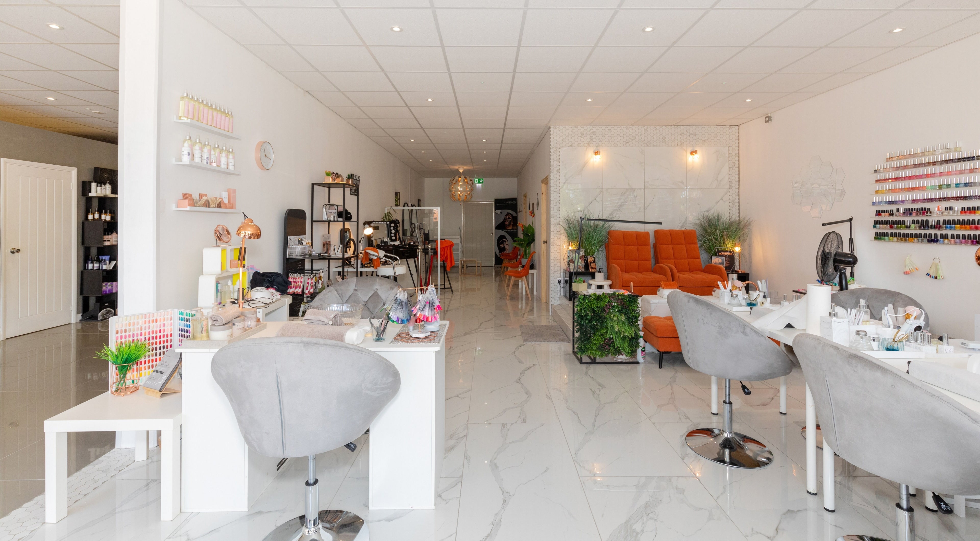 Modern salon Gorgeous in Wolverhampton, England, GB featuring elegant decor and plush seating.