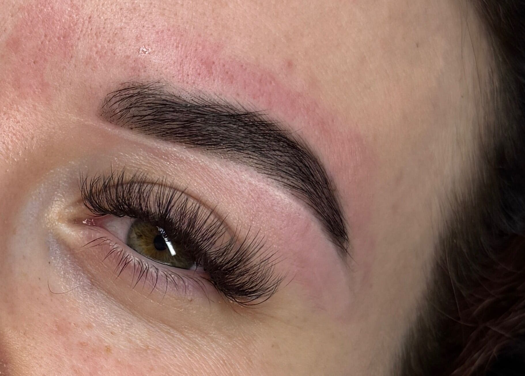 Perfectly groomed eyebrow and lashes at GLOW BY COCO in Hindley, England, GB.