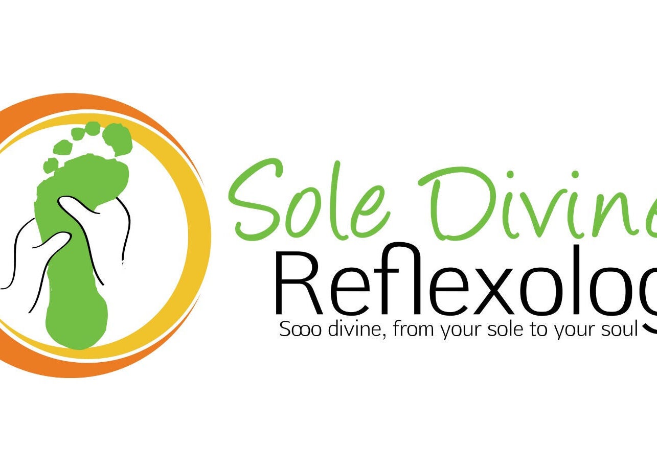 Sole Divine Reflexology+ logo featuring foot and hand in Brandon, Manitoba, CA.