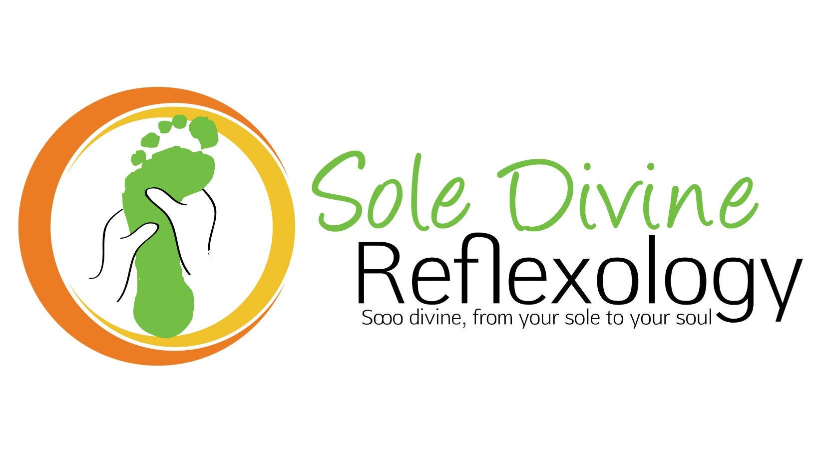 Sole Divine Reflexology+ logo featuring foot and hand in Brandon, Manitoba, CA.