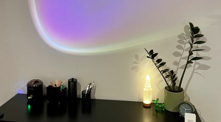 A tranquil space at Beauty By Stella Love, Christchurch, Canterbury Region, NZ with calming lighting and plants.