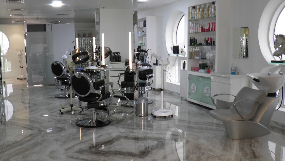 Luxurious interior of Beauty Care Barber Spa بيوتي كير حلاقة سبا رجالي in Al Khobar, Eastern Province, SA.