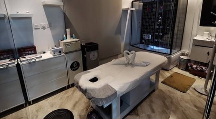 Relaxing spa treatment room at Beauty Care Barber Spa بيوتي كير حلاقة سبا رجالي in Al Khobar, Eastern Province, SA.
