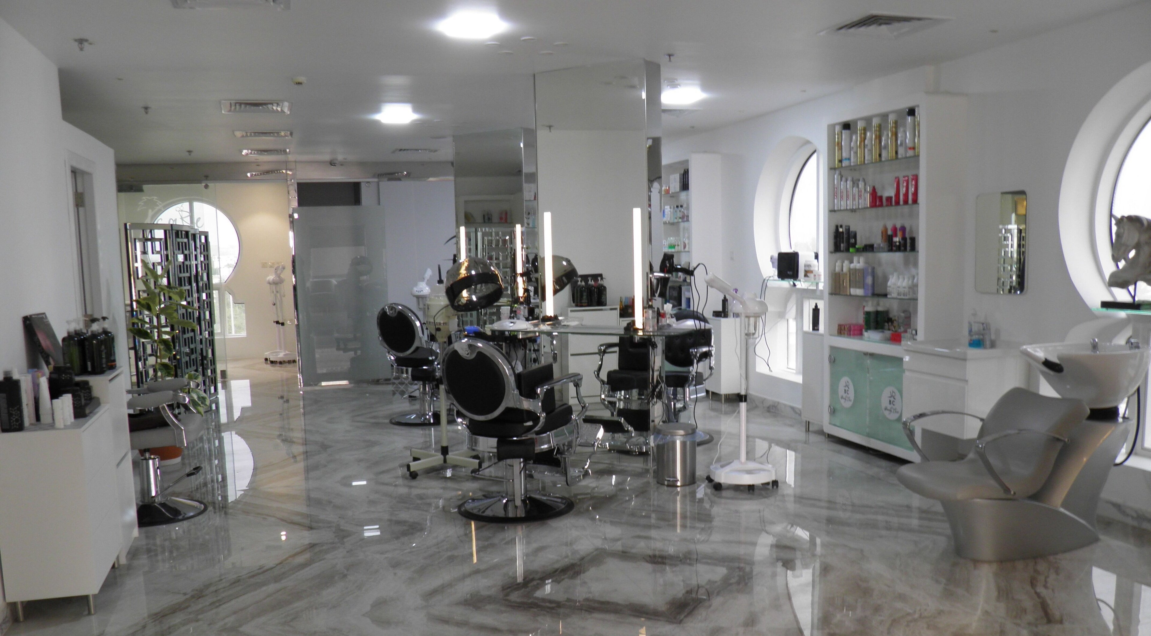 Chic interior of Beauty Care Barber Spa - بيوتي كير حلاقة سبا رجالي in Al Khobar, Eastern Province, SA.