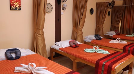 Relaxing massage beds at Kunlarat Massage, Chiang Mai, Chiang Mai, TH, offering serene wellness experience.