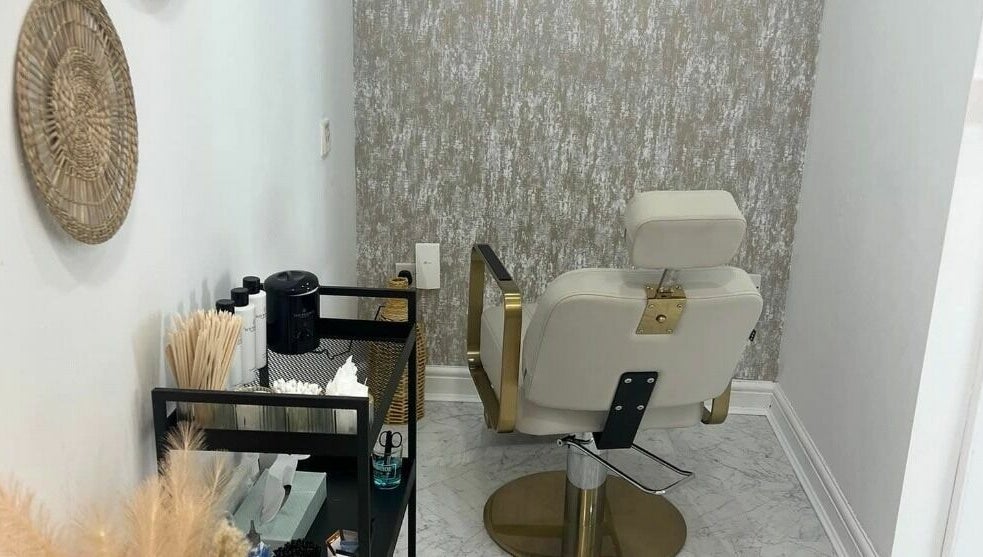 Elegant styling chair and accessories at Touch of Beauty, Cross Hands, Wales, GB, exuding modern luxury.