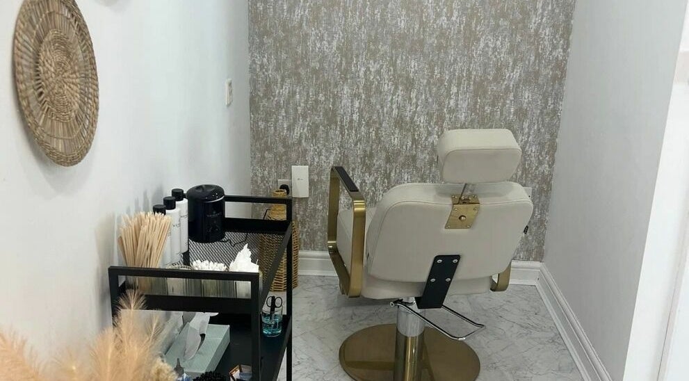 Elegant styling chair and accessories at Touch of Beauty, Cross Hands, Wales, GB, exuding modern luxury.