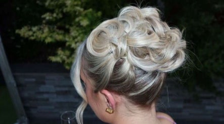 Beautiful blonde updo hairstyle at Bella Vida Hair, Ormskirk, England, GB.