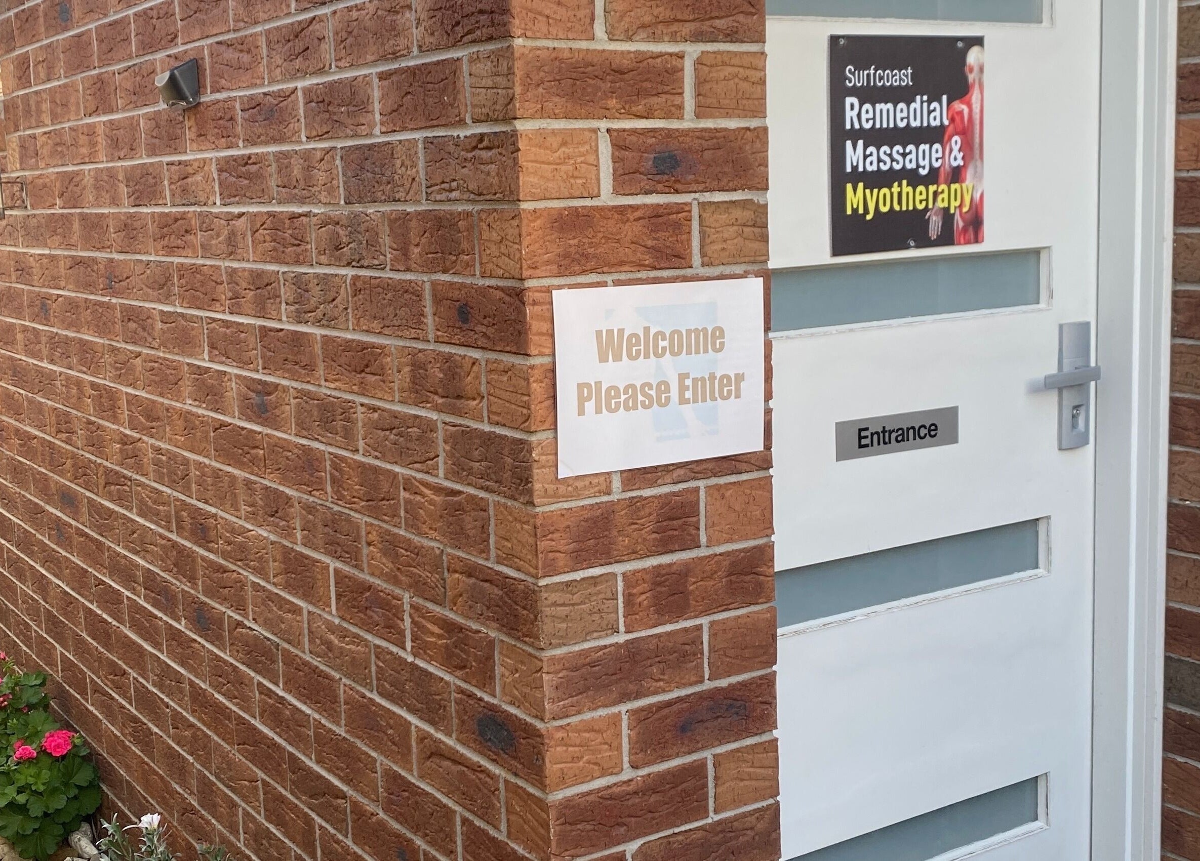 Entrance of Surfcoast Remedial Massage & Myotherapy Torquay, inviting guests in Torquay, Victoria, AU.