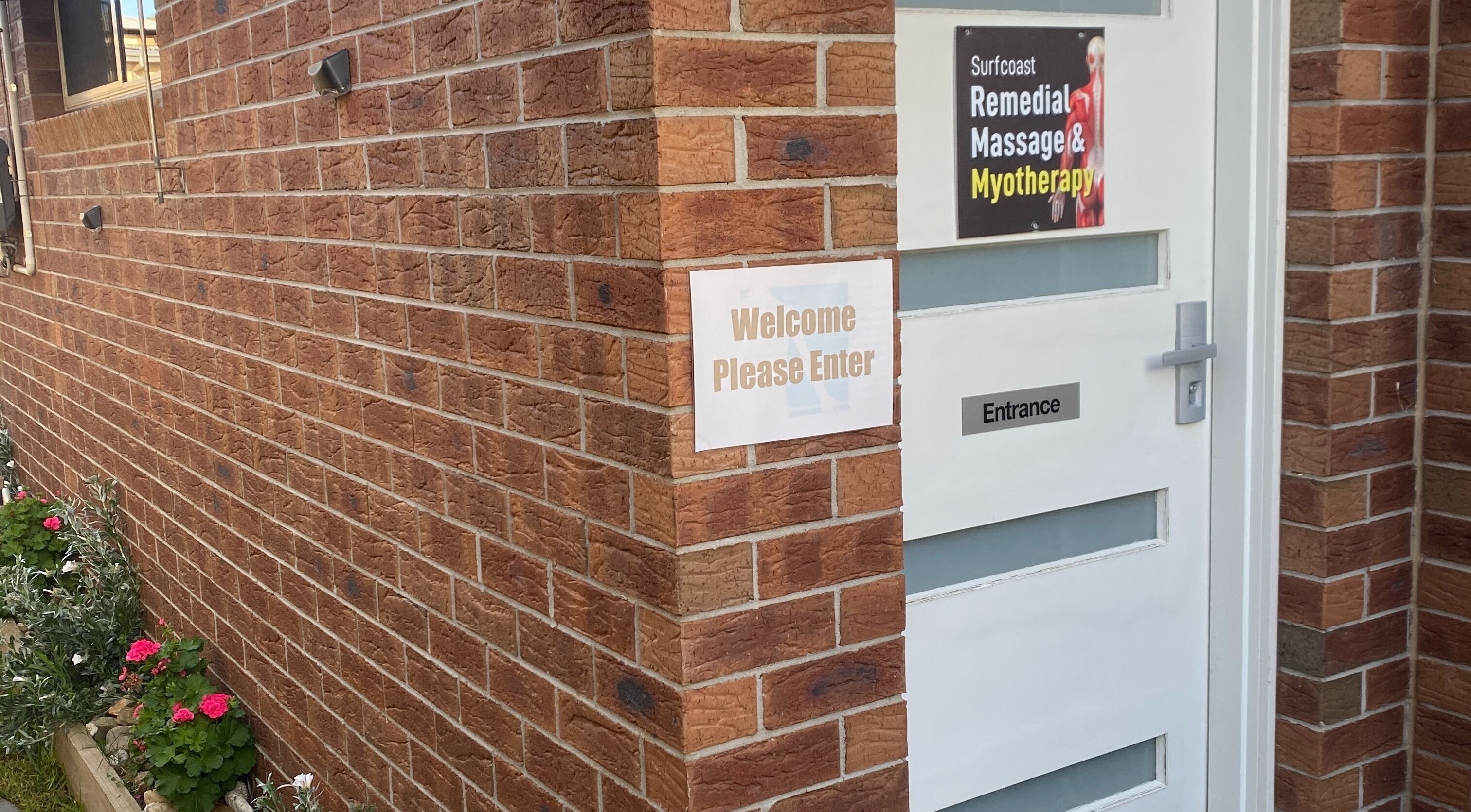 Entrance of Surfcoast Remedial Massage & Myotherapy Torquay, inviting guests in Torquay, Victoria, AU.