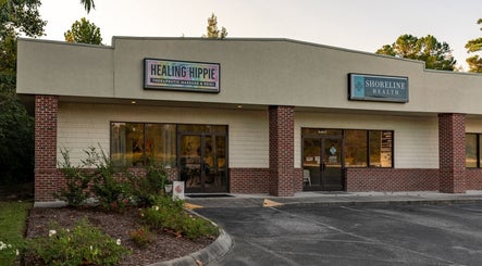 Exterior view of Healing Hippie at Hampstead, North Carolina, US, showcasing its inviting storefront.