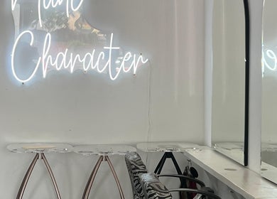 Mane Character Hair Salon interior featuring modern design and chic decor in Portsmouth, England, GB.