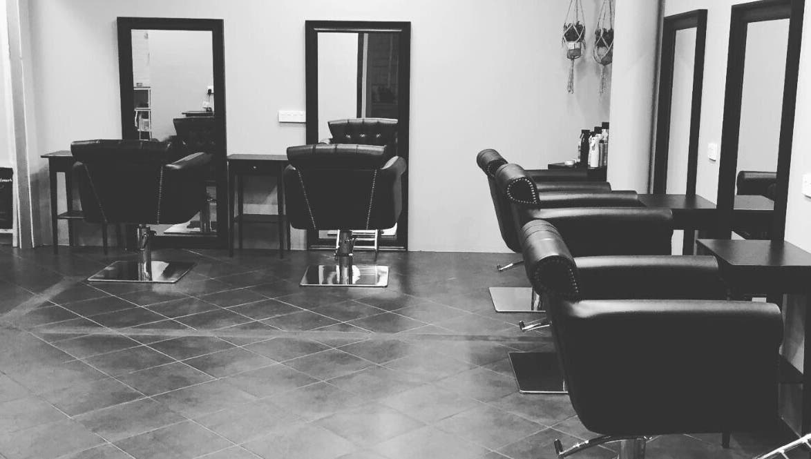 Modern styling chairs and mirrors at Blue Lily Studio, Jurien Bay, Western Australia, AU.