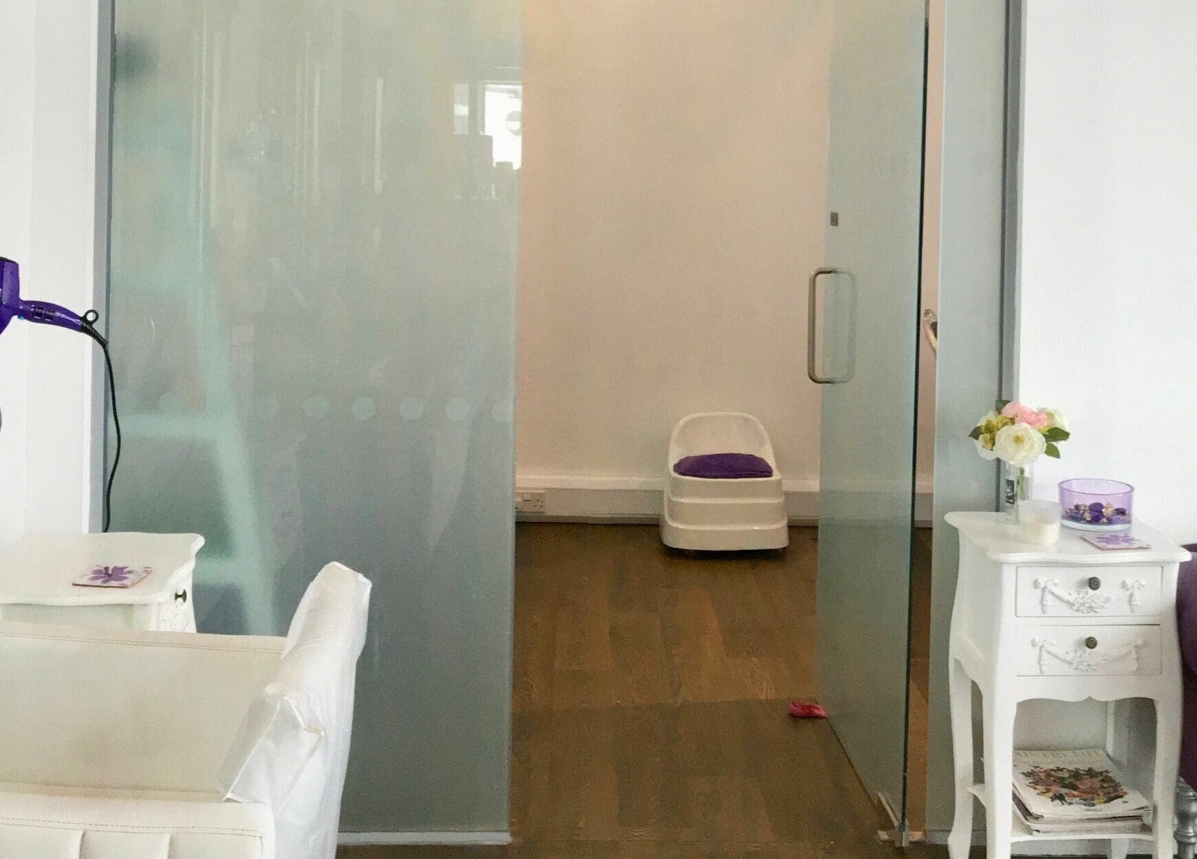 Elegant Hair salon in Brackley, England, GB with vintage decor and modern amenities.