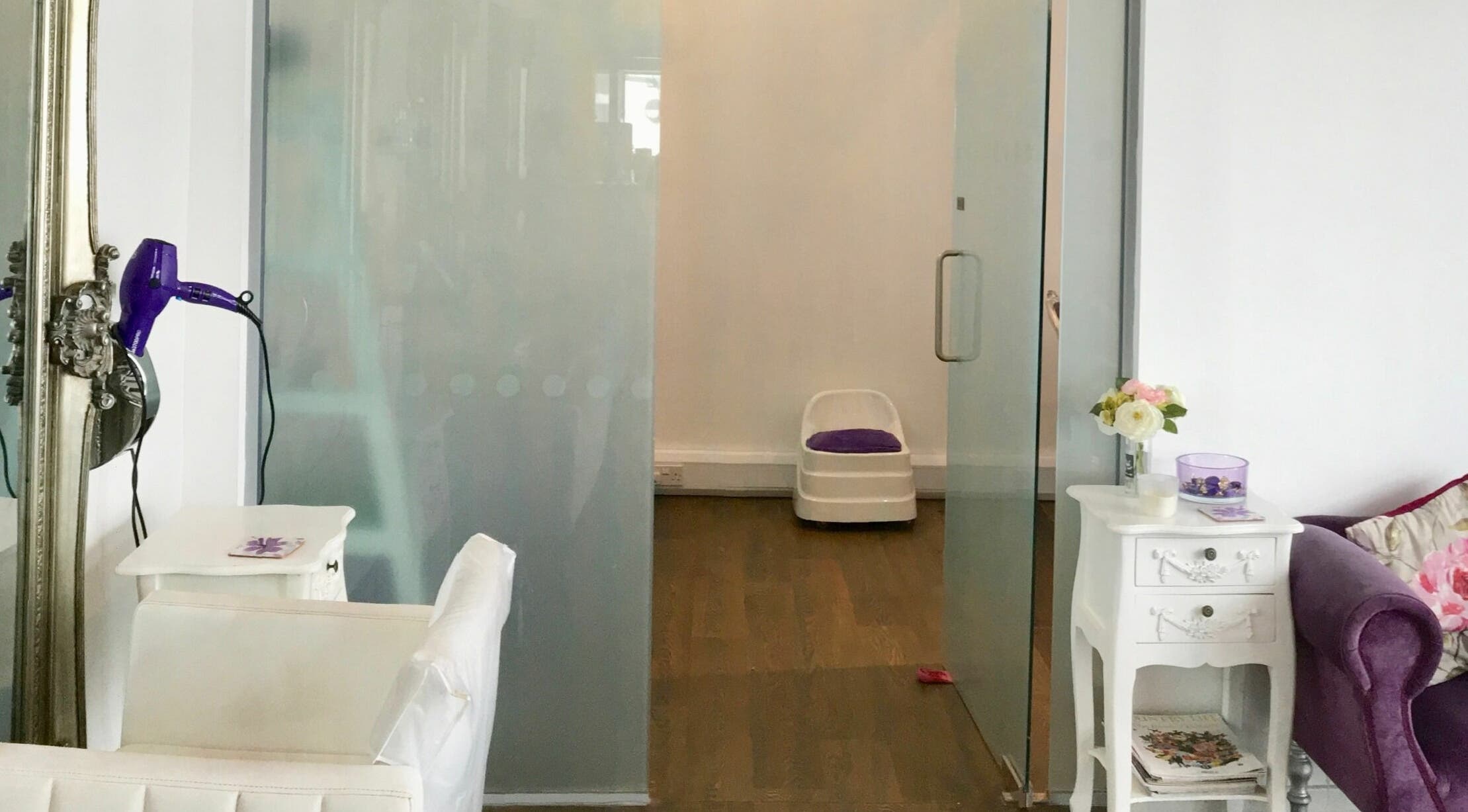 Elegant Hair salon in Brackley, England, GB with vintage decor and modern amenities.