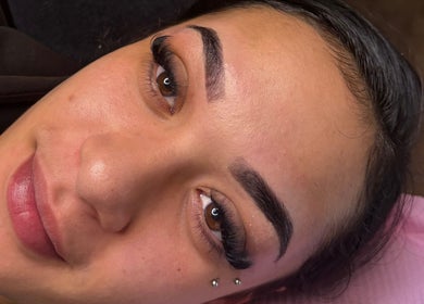 Close-up of a client's enhanced lashes at Remedy Lashes And Beauty, Balclutha, Otago Region, NZ.