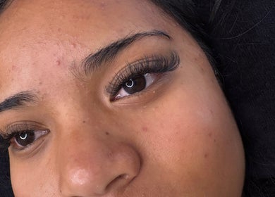 Close-up of eyelash extensions at Remedy Lashes And Beauty, Balclutha, Otago Region, NZ.