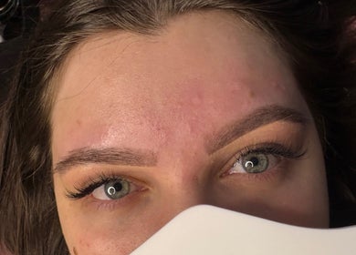 Close-up of eyelash extensions at Remedy Lashes And Beauty in Balclutha, Otago Region, NZ.