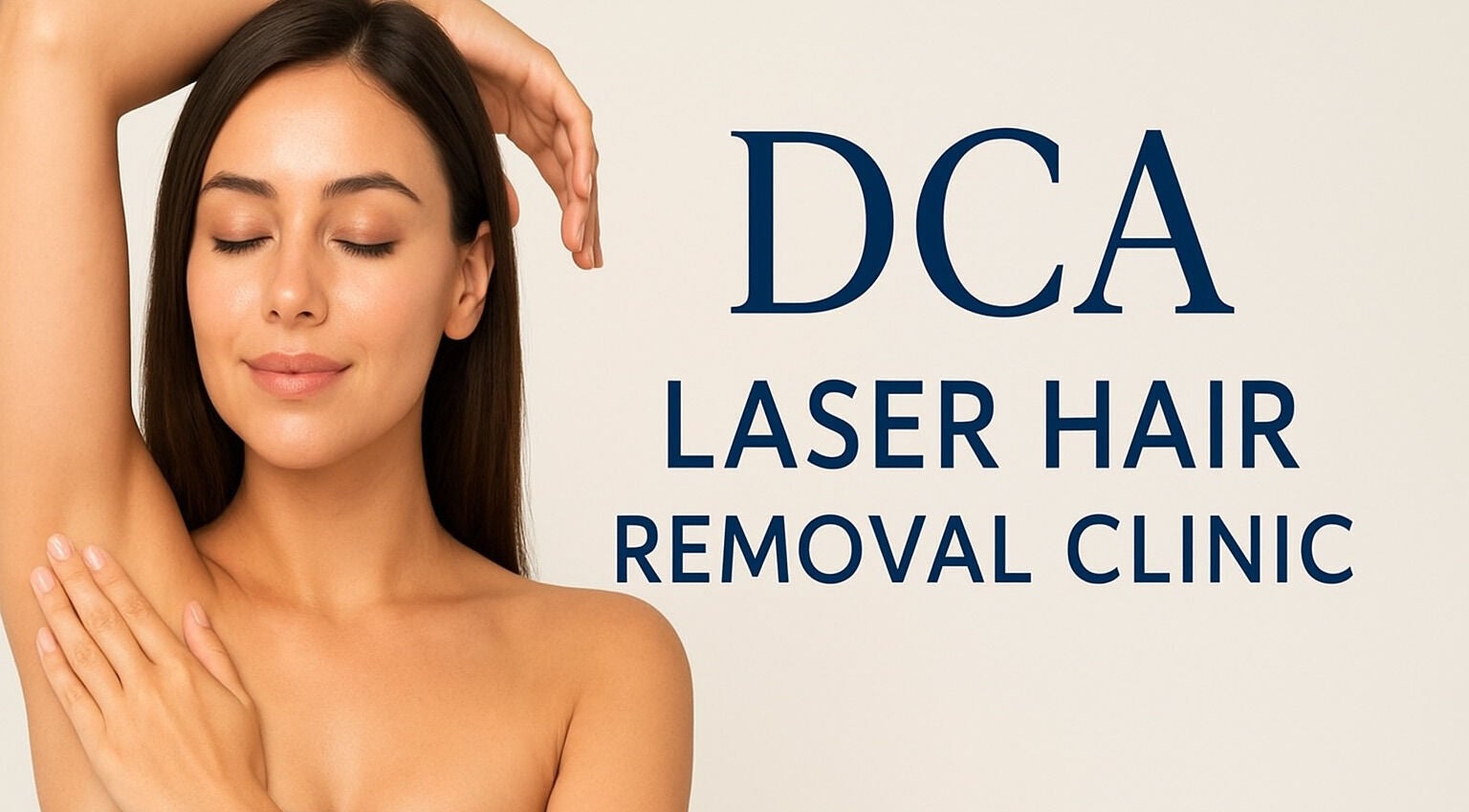 Woman with smooth skin at DCA Laser Hair Removal Clinic, Birmingham, England, GB, exemplifying beauty and care.