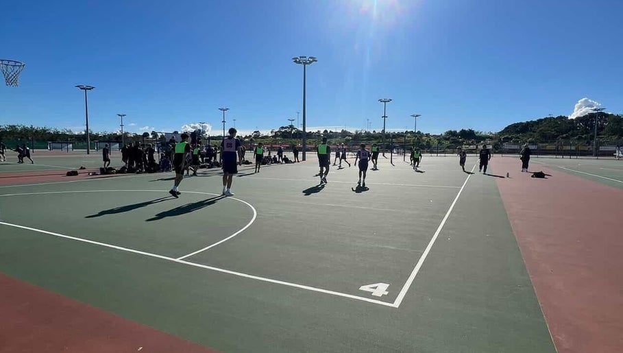 Players in action at UNISS 2025 Auckland Netball Centre, Auckland, NZ.