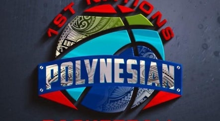 1st Nations Polynesian Basketball logo at Pulman Arena, Takanini, Auckland, NZ capturing vibrant cultural design.