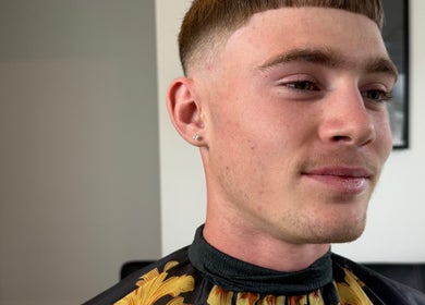 Trendy haircut at Anarchy Barber Shop in Logan Reserve, Queensland, AU with a fresh fade style.