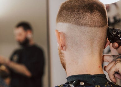 Barber giving a buzzcut at Anarchy Barber Shop in Logan Reserve, Queensland, AU.