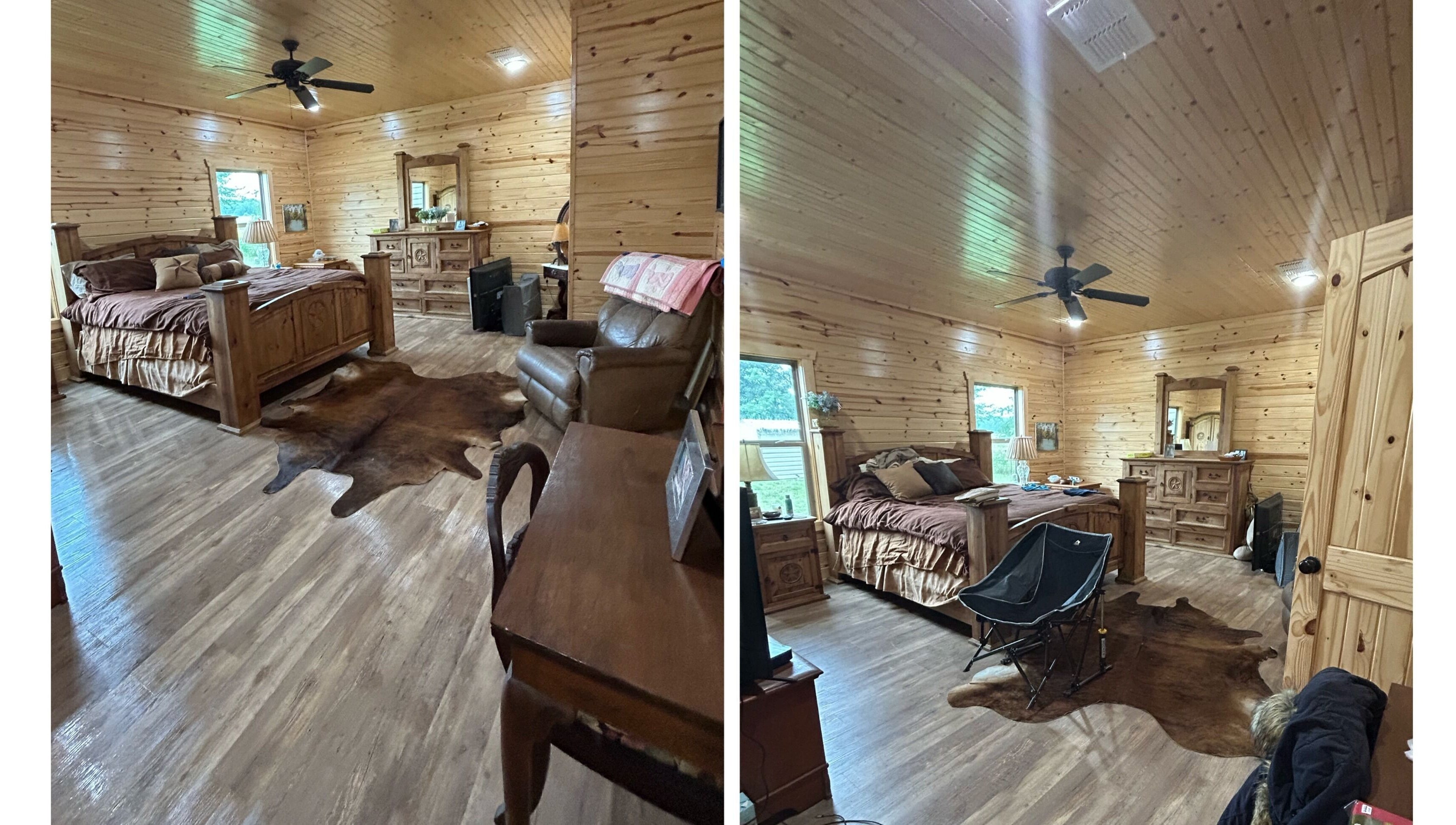 Cozy wooden interior of Southern Charm the Cleaning Co in Gilmer, Texas, US.
