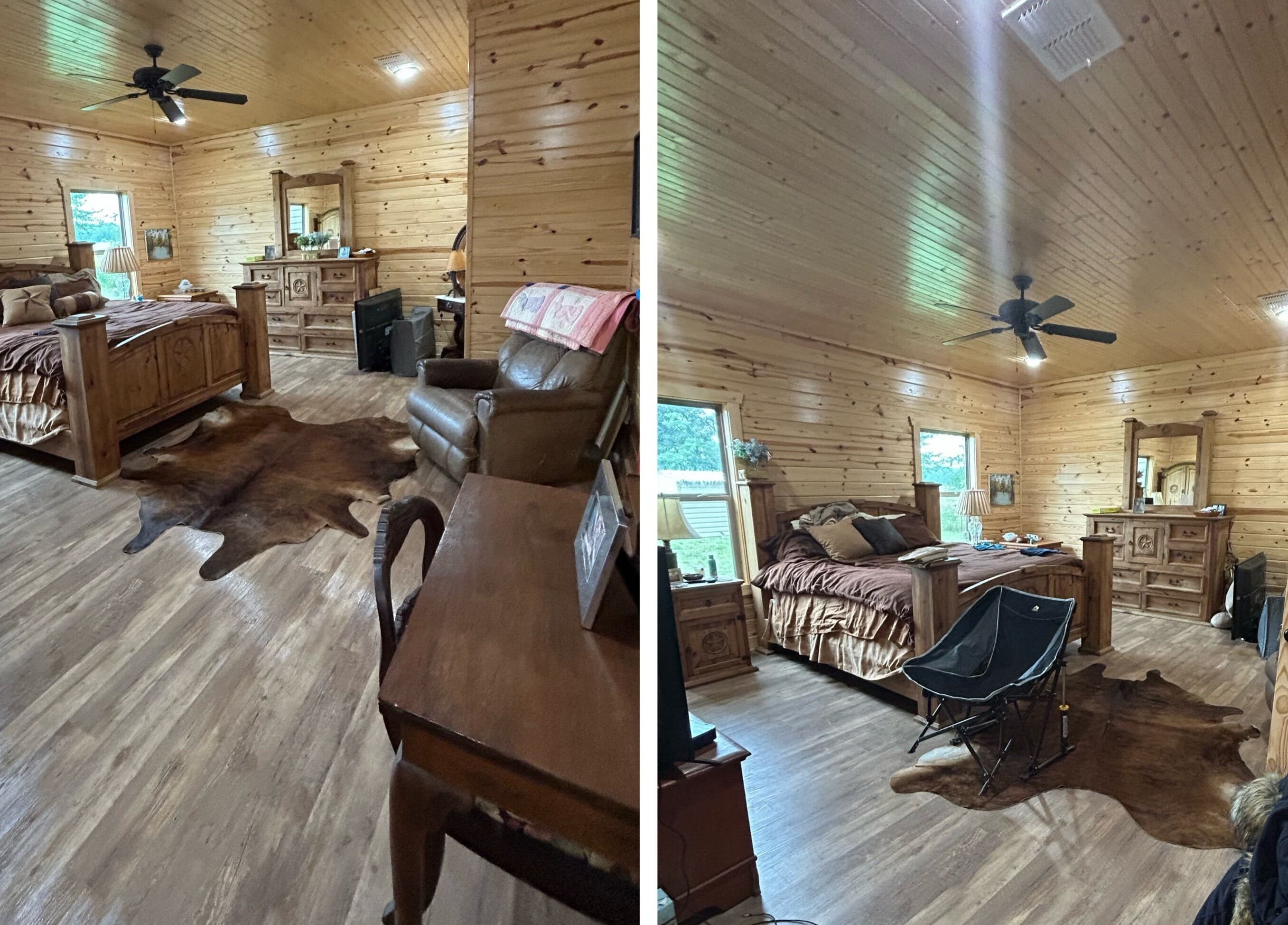 Cozy wooden interior of Southern Charm the Cleaning Co in Gilmer, Texas, US.