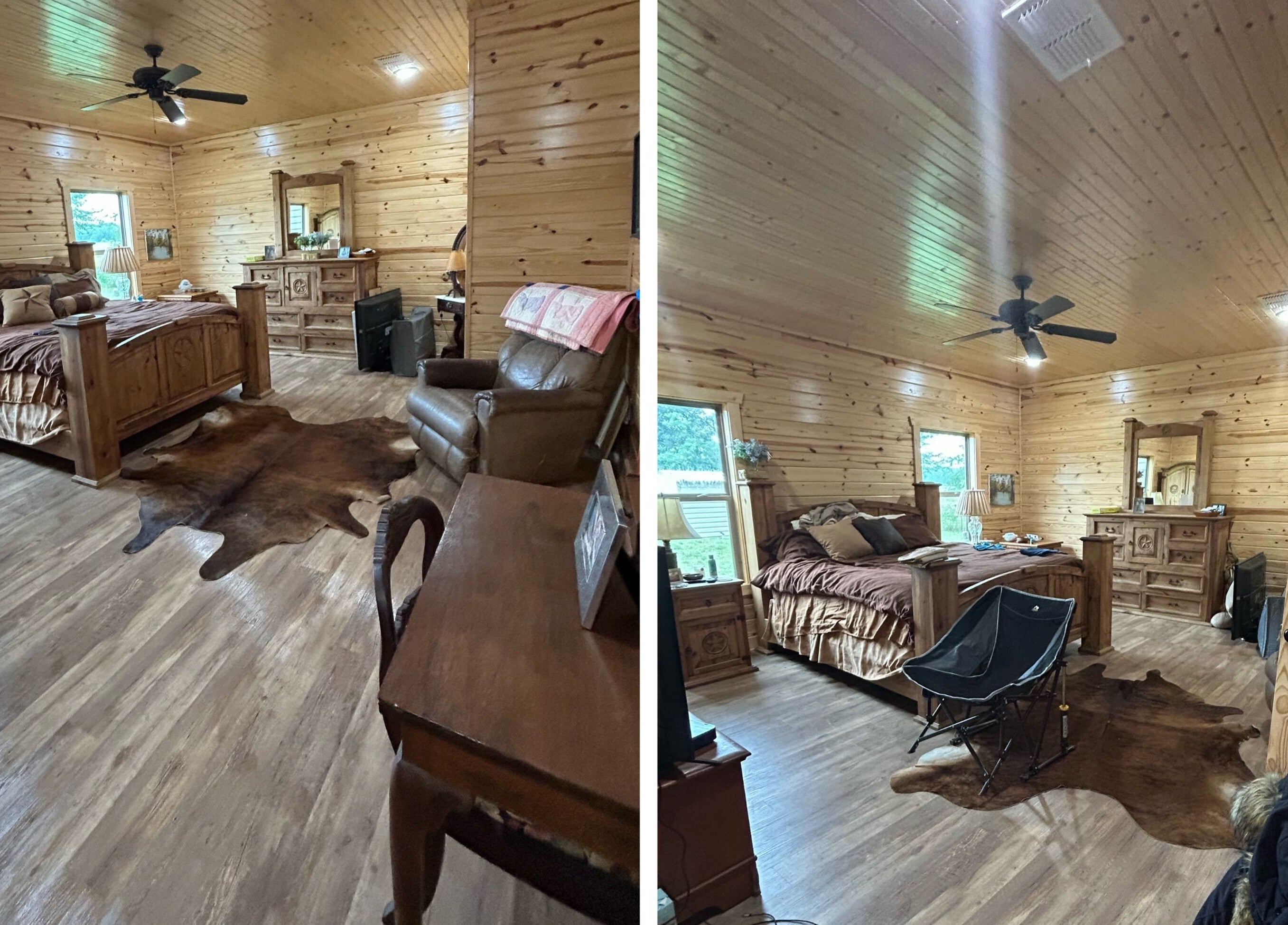 Cozy wooden interior of Southern Charm the Cleaning Co in Gilmer, Texas, US.