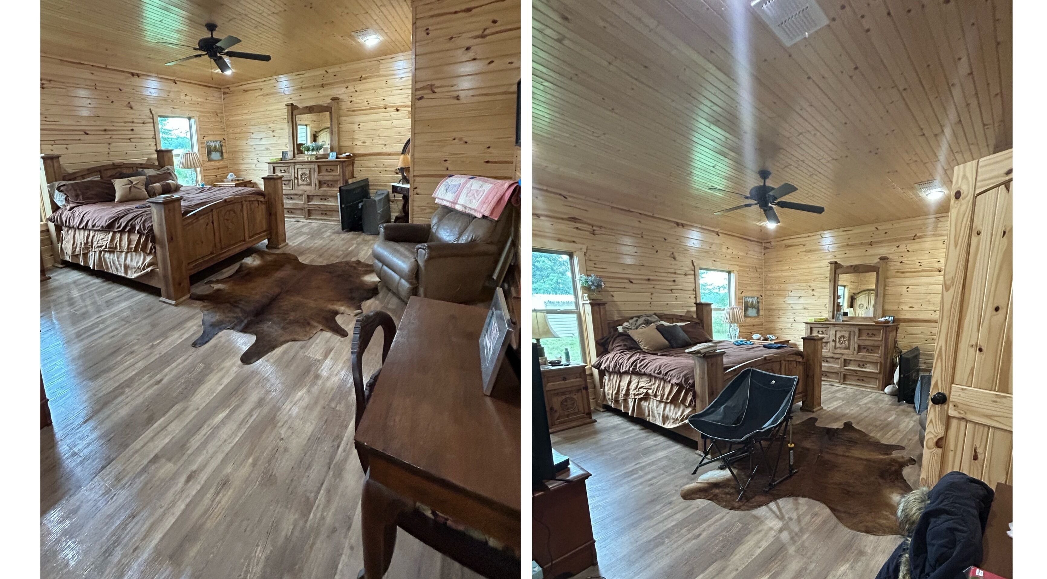 Cozy wooden interior of Southern Charm the Cleaning Co in Gilmer, Texas, US.