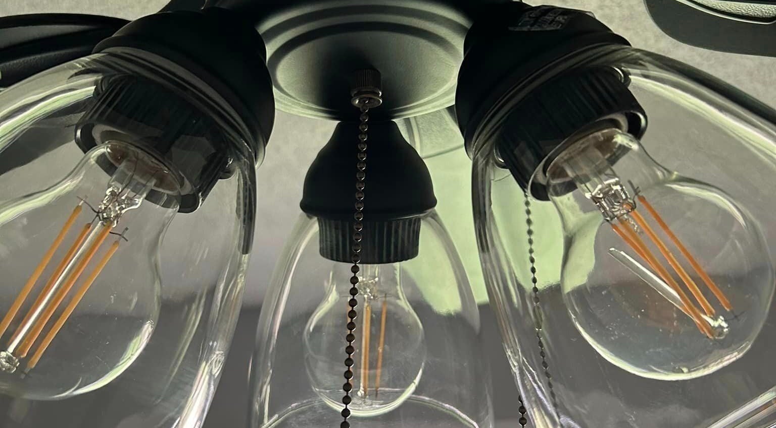 Stylish vintage light fixture at Southern Charm the Cleaning Co, Gilmer, Texas, US.