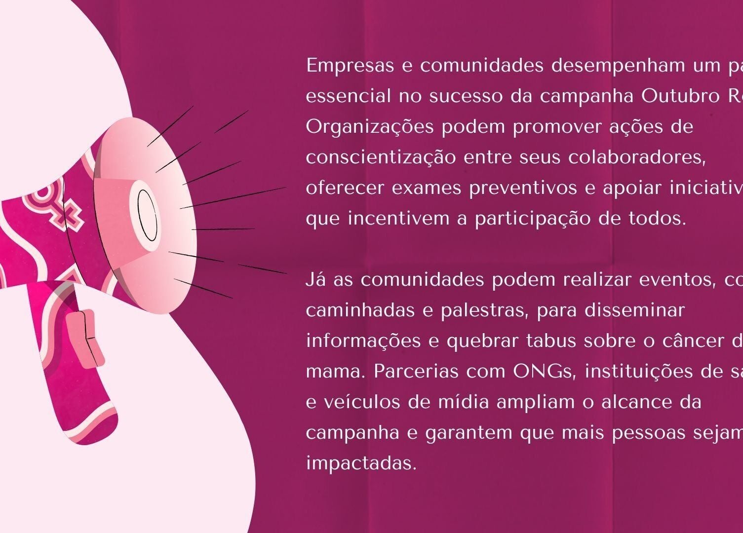 Campanha Outubro Rosa no Studio A, Rio Grande Do Sul, BR, destacando eventos e conscientização.