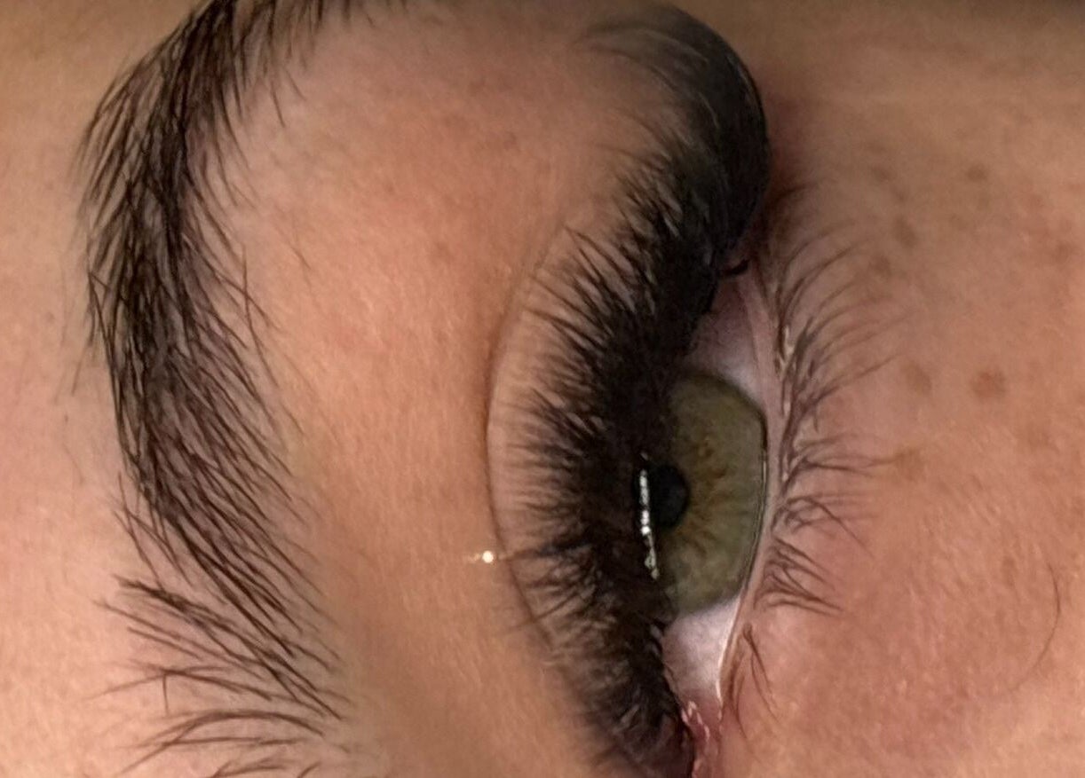 Close-up of styled lashes at LARENEGADE Lashes Aesthetics Wellness Guelph/Puslinch, Guelph, Ontario, CA.