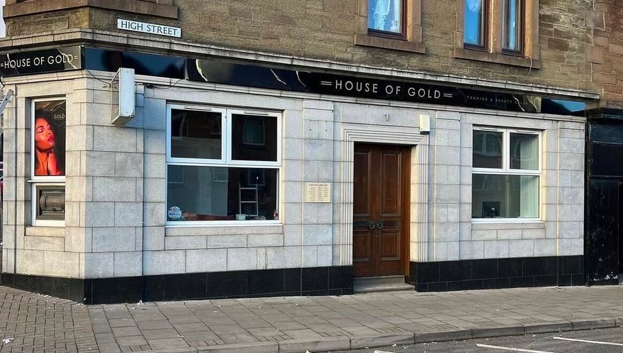 Exterior of HOUSE OF GOLD wellness venue located on High Street, Monifieth, Scotland, GB.
