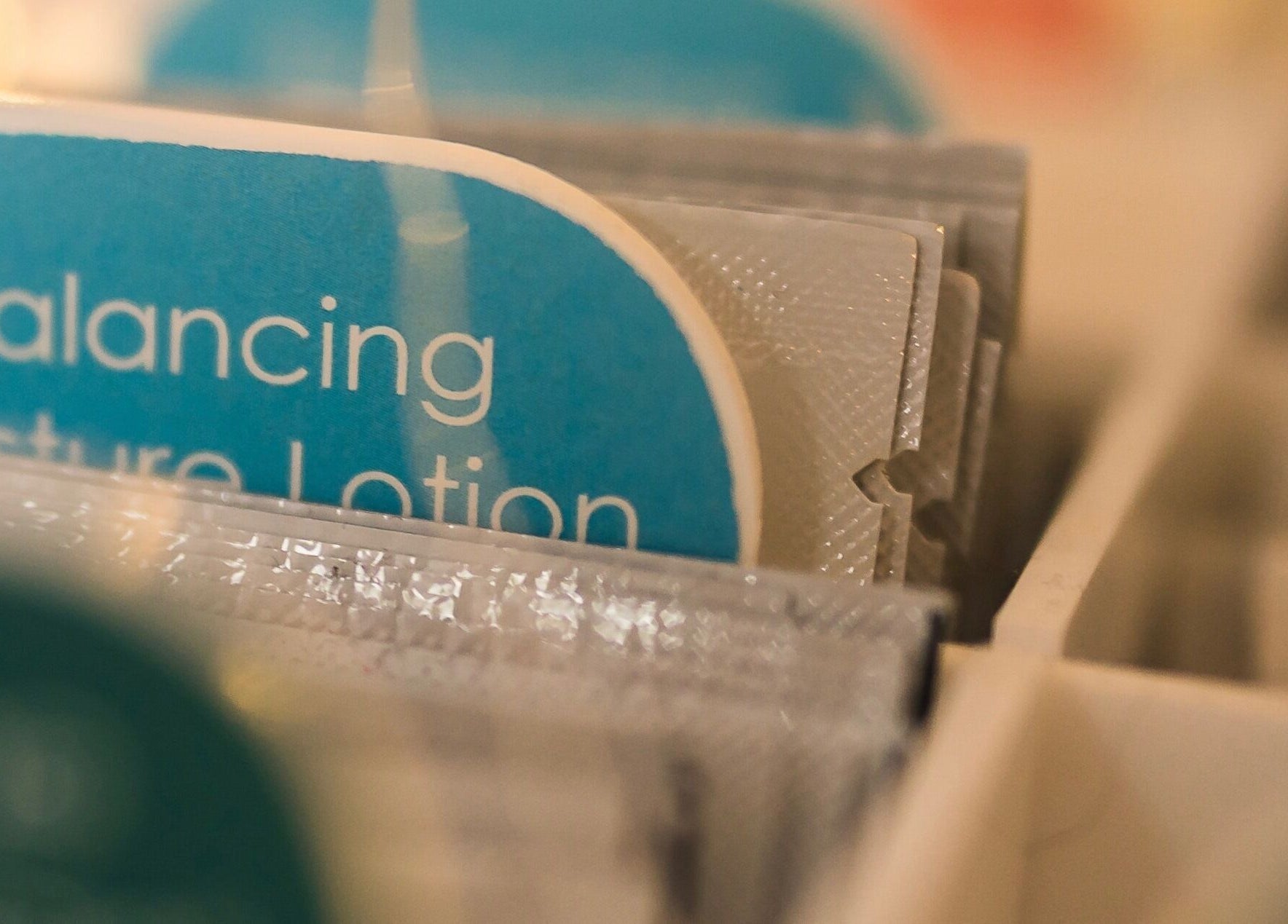 Balancing moisture lotions displayed at Fuchsia Beauty, Bristol, England, GB.