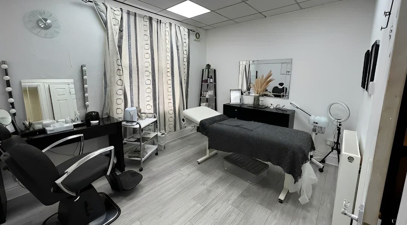 Treatment room at Haven Hair Beauty & Aesthetics in Coventry, England, GB with modern decor and amenities.