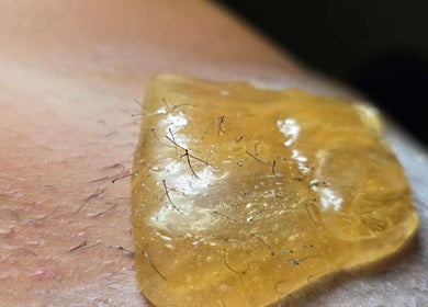 Close-up of waxing treatment at Bonaire Beauty By X in Kralendijk, Bonaire, BQ showcasing effective hair removal.