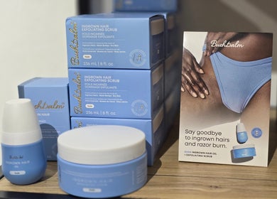 Bonaire Beauty By X showcases exfoliating scrub and oil products in Kralendijk, Bonaire, BQ.