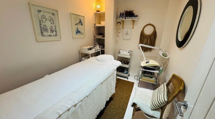 Serene treatment room at Pure Face Works at Jojo Beauty & Holistic Therapies, Bristol, England, GB.