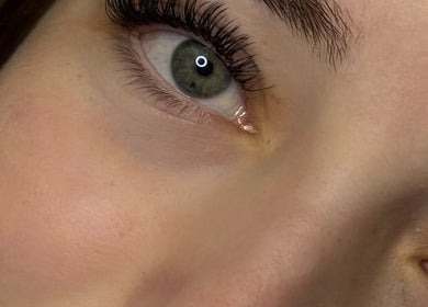 Close-up of eye with stunning lashes by Angel Eye Extensions in Melbourne, Victoria, AU.